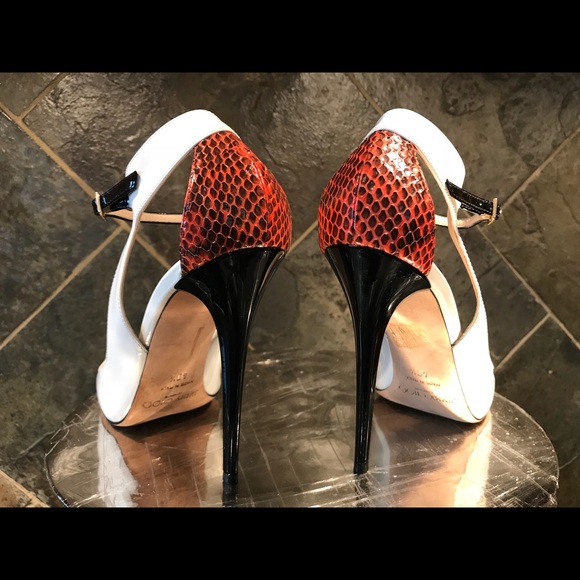 Jimmy Choo White and Red Stiletto Heels main image 5